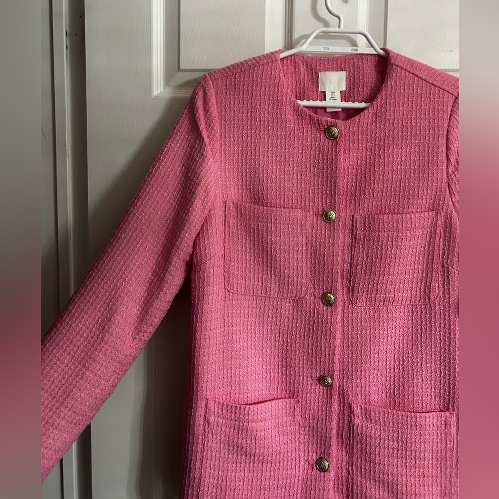 H&M Pink Tweed Blazer (Brand New) - Picture 3 of 9